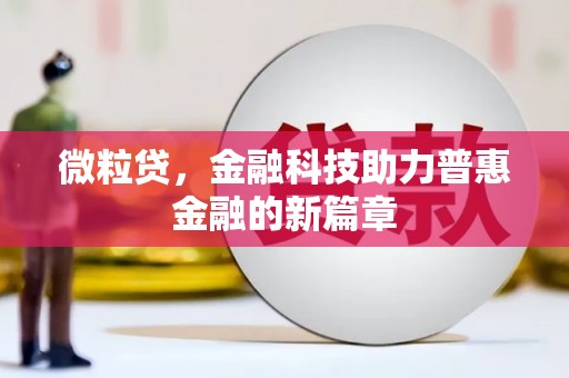 十堰微粒贷，金融科技助力普惠金融的新篇章