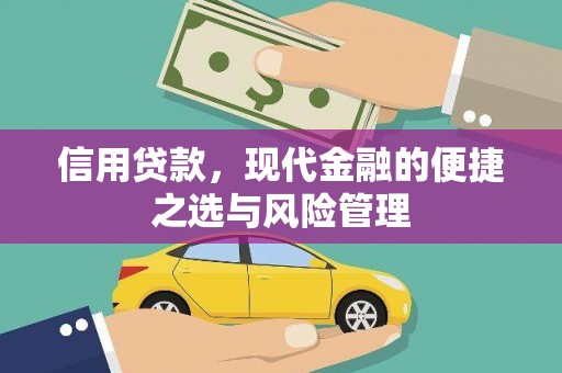 市中区信用贷款，现代金融的便捷之选与风险管理