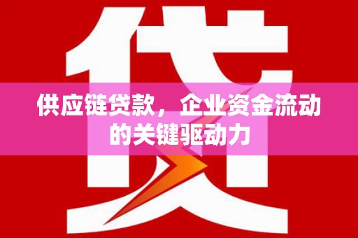 顺庆供应链贷款，企业资金流动的关键驱动力
