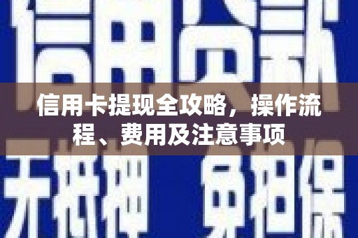阜南信用卡提现全攻略，操作流程、费用及注意事项