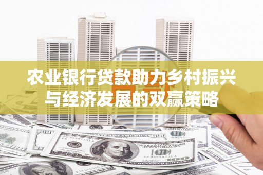舟山新区农业银行贷款助力乡村振兴与经济发展的双赢策略