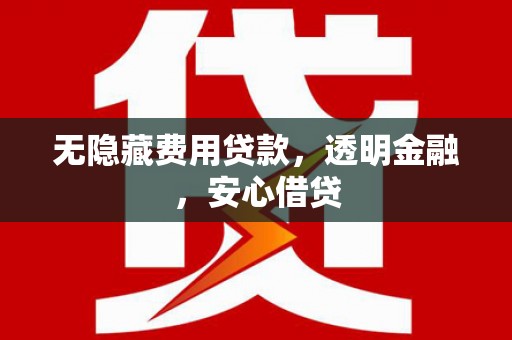 清新无隐藏费用贷款，透明金融，安心借贷