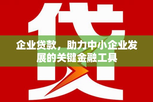 掇刀企业贷款，助力中小企业发展的关键金融工具
