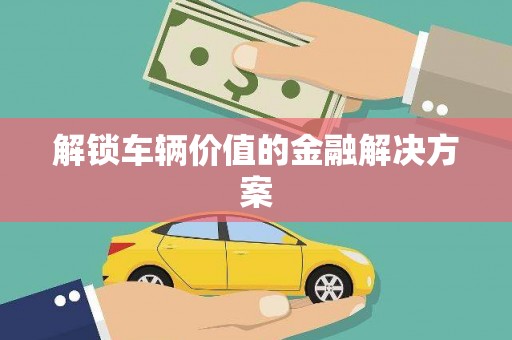衡阳解锁车辆价值的金融解决方案
