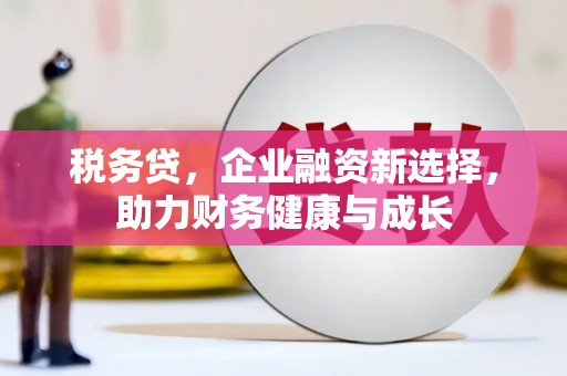 汉源税务贷，企业融资新选择，助力财务健康与成长